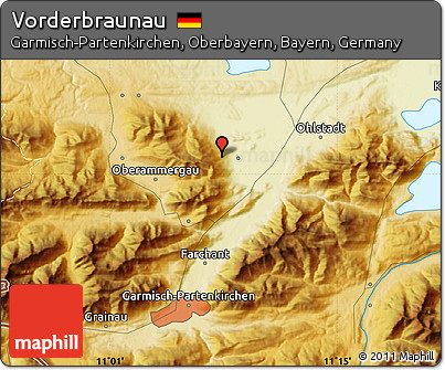 Physical Map of Vorderbraunau