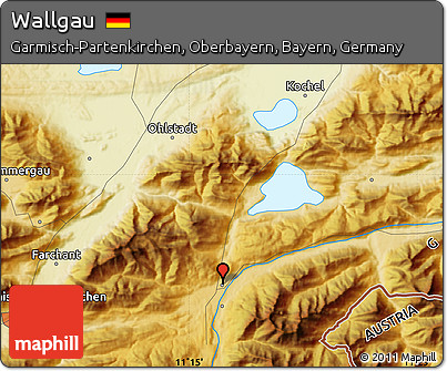Physical Map of Wallgau