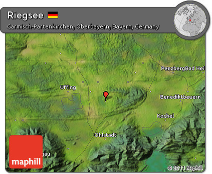 Satellite Map of Riegsee