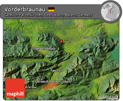 Satellite Map of Vorderbraunau