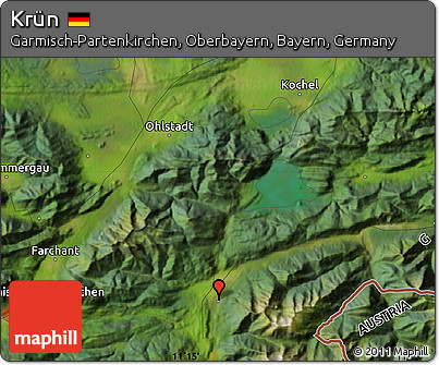 Satellite Map of Krün