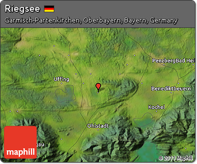 Satellite Map of Riegsee