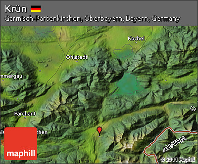 Satellite Map of Krün