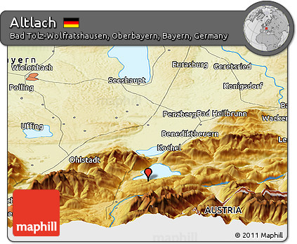 Physical Panoramic Map of Altlach
