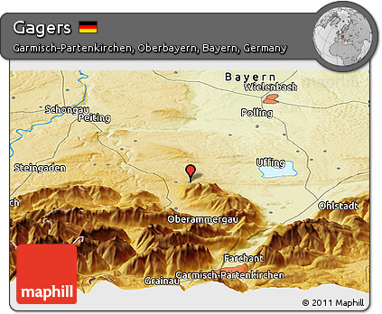 Physical Panoramic Map of Gagers
