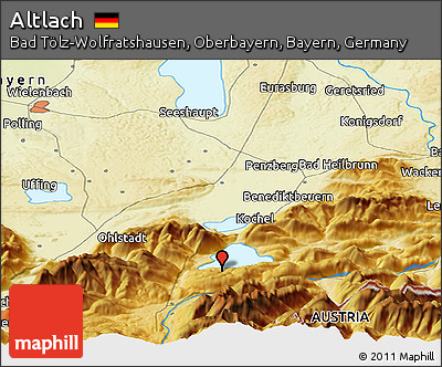 Physical Panoramic Map of Altlach