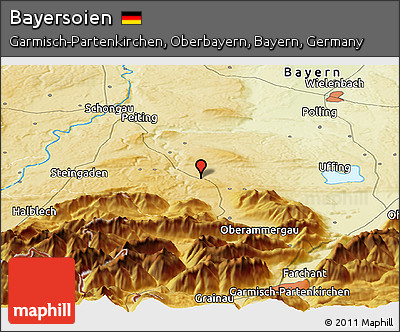 Physical Panoramic Map of Bayersoien