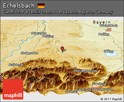 Physical Panoramic Map of Echelsbach