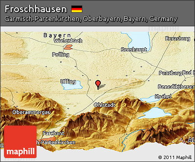 Physical Panoramic Map of Froschhausen