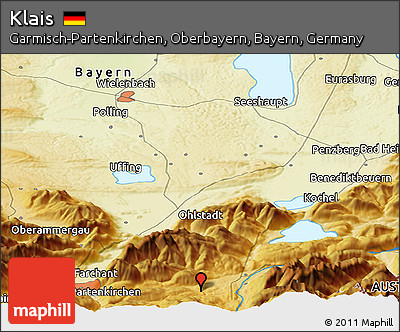 Physical Panoramic Map of Klais