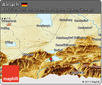 Physical Panoramic Map of Altlach