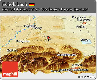 Physical Panoramic Map of Echelsbach