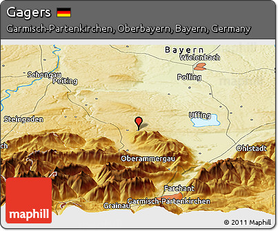 Physical Panoramic Map of Gagers