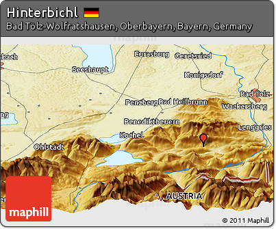 Physical Panoramic Map of Hinterbichl
