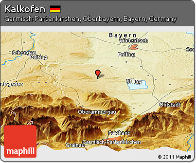 Physical Panoramic Map of Kalkofen
