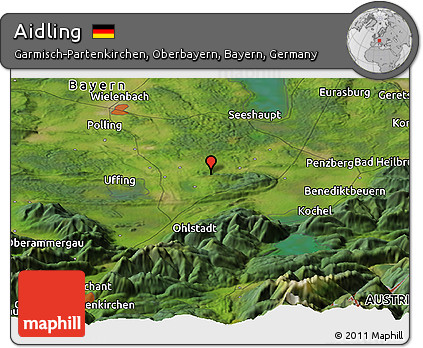 Satellite Panoramic Map of Aidling