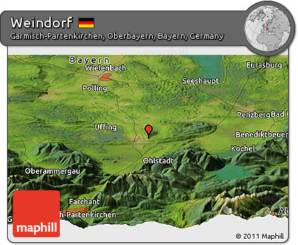 Satellite Panoramic Map of Weindorf