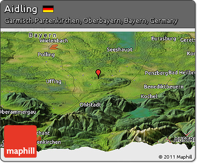 Satellite Panoramic Map of Aidling