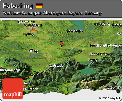 Satellite Panoramic Map of Habaching