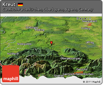 Satellite Panoramic Map of Kreut