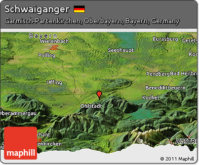 Satellite Panoramic Map of Schwaiganger