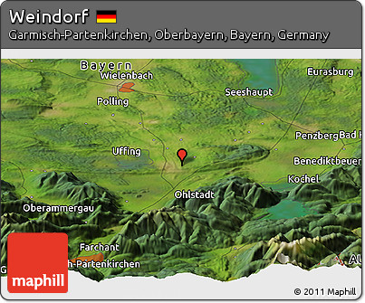 Satellite Panoramic Map of Weindorf