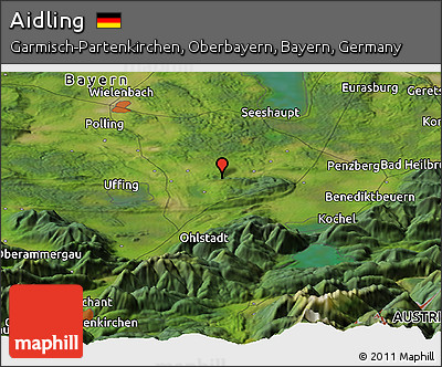 Satellite Panoramic Map of Aidling
