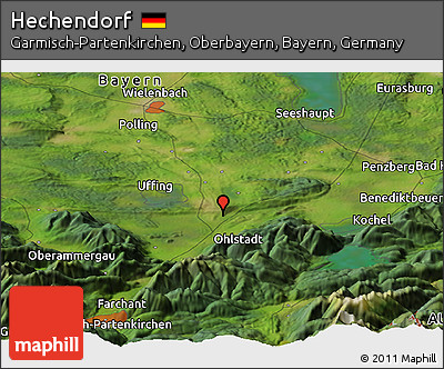 Satellite Panoramic Map of Hechendorf