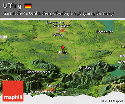 Satellite Panoramic Map of Uffing
