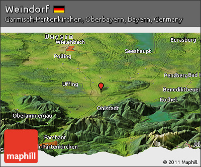 Satellite Panoramic Map of Weindorf
