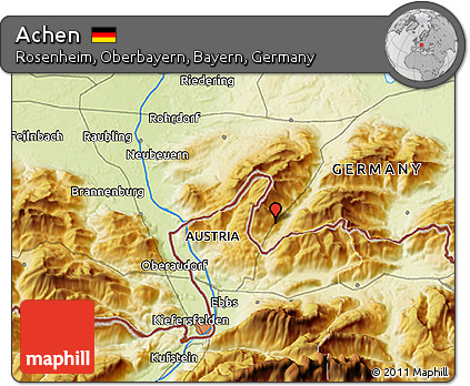 Physical 3D Map of Achen