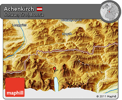 Physical 3D Map of Achenkirch