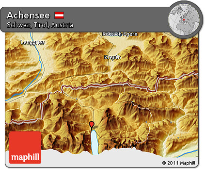 Physical 3D Map of Achensee