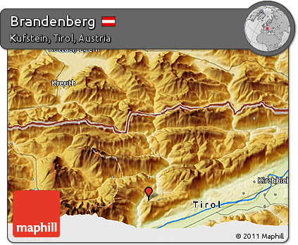 Physical 3D Map of Brandenberg