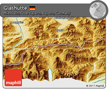 Physical 3D Map of Glashütte