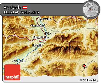 Physical 3D Map of Haslach