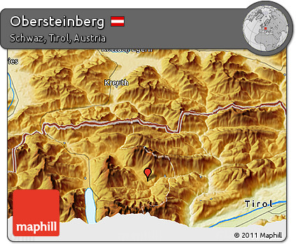 Physical 3D Map of Obersteinberg