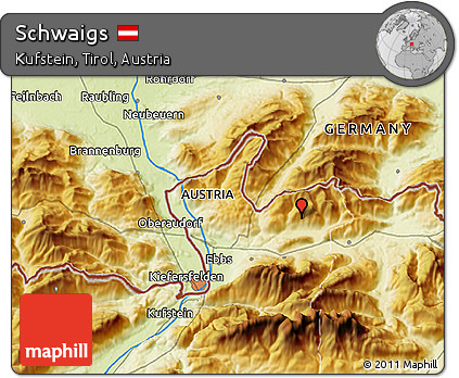 Physical 3D Map of Schwaigs