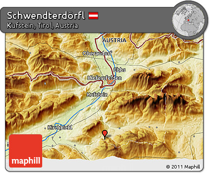 Physical 3D Map of Schwendterdörfl