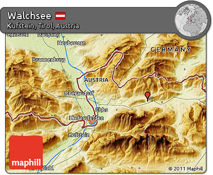 Physical 3D Map of Walchsee