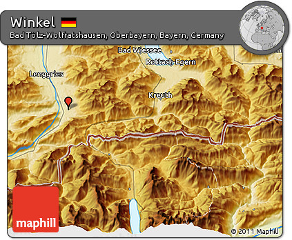 Physical 3D Map of Winkel