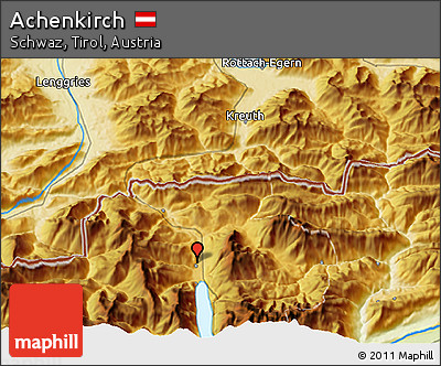 Physical 3D Map of Achenkirch