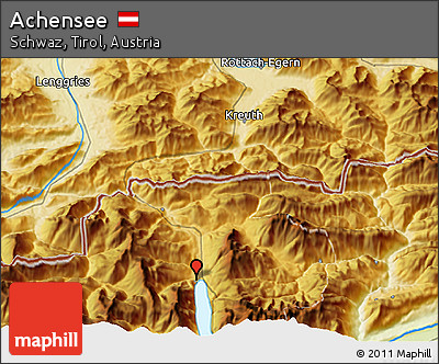 Physical 3D Map of Achensee