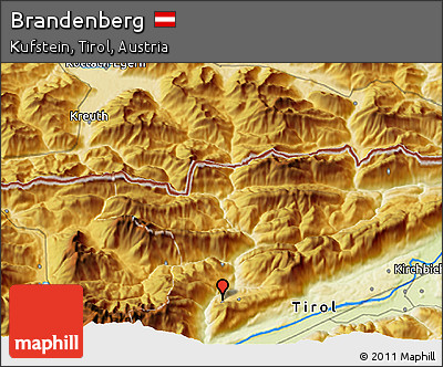 Physical 3D Map of Brandenberg