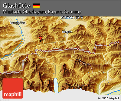 Physical 3D Map of Glashütte