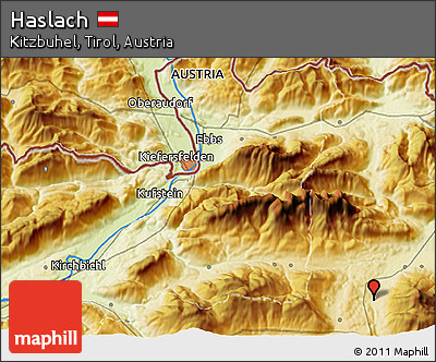 Physical 3D Map of Haslach