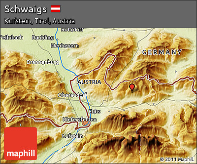 Physical 3D Map of Schwaigs