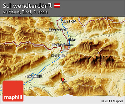 Physical 3D Map of Schwendterdörfl