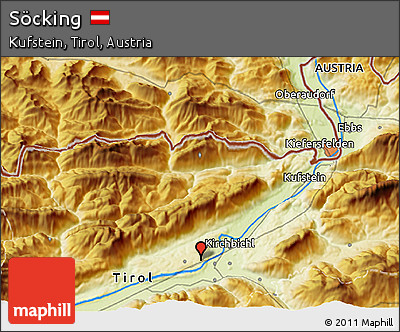 Physical 3D Map of Söcking