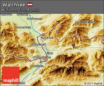 Physical 3D Map of Walchsee